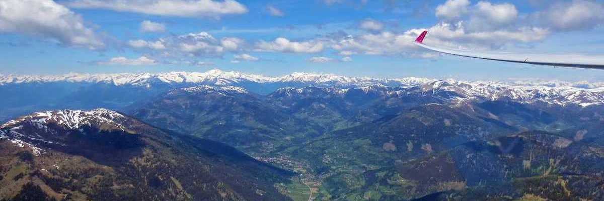 Flugwegposition um 11:02:57: Aufgenommen in der Nähe von Gemeinde Paternion, Österreich in 2344 Meter